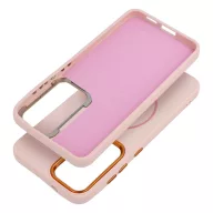   Frame Mag Samsung Galaxy A37 hátlap tok kameravédő peremmel, MagSafe, rózsaszín