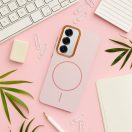 Frame Mag Samsung Galaxy A37 hátlap tok kameravédő peremmel, MagSafe, rózsaszín