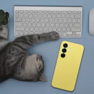 2mm Samsung Galaxy A37 szilikon tok, sárga