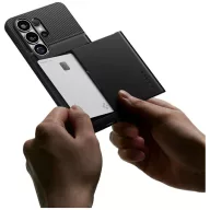   Spigen Slim Armor CS Samsung Galaxy S26 Ultra tok, kártyatartó, MagSafe Black, fekete