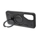 Frost Armor Samsung Galaxy A57 starabíró tok kitámasztóható gyűrűvel, fekete