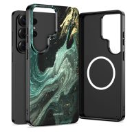   Tech-Protect Lamano Samsung Galaxy S26 Ultra hátlap tok, MagSafe, Verda Aura, mintás