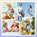 Tech-Protect Nylon Apple Airtag 1 / Airtag 2 tok szíjjal gyerekeknek, mágikus póni minta, rózsaszín