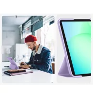   Tech-Protect Smartcase Samsung Galaxy Tab A11 / Tab A9 oldalra nyíló, kitámasztható mappa tok, lila