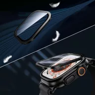   Tech-Protect Glass Ring Apple Watch Ultra 3 / 2 / 1 49mm tempered glass kijelzővédő fólia csomag, titanium (2db)