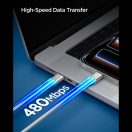 Spigen EB10010CCA USB-C-USB-C töltő- és adatkábel, fehér, 100W, 1m, fehér