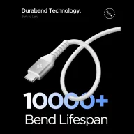   Spigen EB10010CCA USB-C-USB-C töltő- és adatkábel, 100W, 1m, fehér