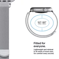   Spigen WBM4 Apple Watch 11 / 10 / 9 / 8 / SE (40 / 41 / 42mm), szíj, ezüst