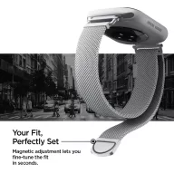   Spigen WBM4 Apple Watch 11 / 10 / 9 / 8 / SE (40 / 41 / 42mm), szíj, ezüst