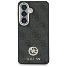 Guess 4G Big Rhinestone Triangle Strap Samsung Galaxy S26 mágneses tok pánttal, MagSafe, fekete