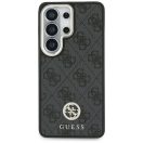 Guess 4G Big Rhinestone Triangle Strap Samsung Galaxy S26 Ultra mágneses tok pánttal, MagSafe, fekete