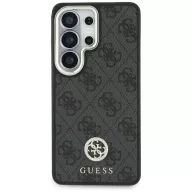   Guess 4G Big Rhinestone Triangle Strap Samsung Galaxy S26 Ultra mágneses tok pánttal, MagSafe, fekete