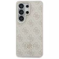   Guess 4G Big Rhinestone Triangle Strap Samsung Galaxy S26 Ultra mágneses tok pánttal, MagSafe, rózsaszín