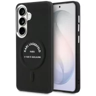   Karl Lagerfeld Embossed Ring RSG Logo Samsung Galaxy S26 Plus mágneses tok, MagSafe, fekete