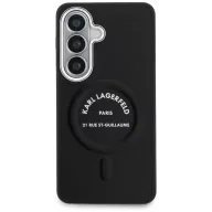   Karl Lagerfeld Embossed Ring RSG Logo Samsung Galaxy S26 Plus mágneses tok, MagSafe, fekete