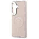 Karl Lagerfeld Embossed Ring RSG Logo Samsung Galaxy S26 Plus mágneses tok, MagSafe, rózsaszín