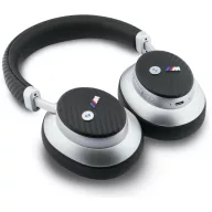   BMW M Carbon Metal Logo vezeték nélküli bluetooth fejhallgató prémium tokkal, ENC, ezüst