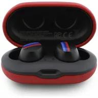   BMW Metal Logo TWS vezeték nélküli bluetooth fülhallgató, ENC, piros