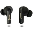 Guess Script Metal Logo vezeték nélküli bluetooth fülhallgató, fekete