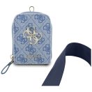 Guess Crossbody Strap PU 4G Metal Logo vállpánt / univerzális pánt pénztárcával, telefonra rögzíthető, kék