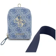   Guess Crossbody Strap PU 4G Metal Logo vállpánt / univerzális pánt pénztárcával, telefonra rögzíthető, kék