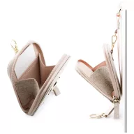   Guess Crossbody Strap PU 4G Metal Logo vállpánt / univerzális pánt pénztárcával, telefonra rögzíthető, rózsaszín