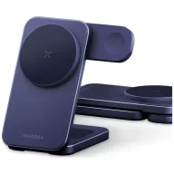   Energea MagTrio 2 3in1 vezeték nélküli wireless töltő, összecsukható, Qi2, 25W, kék