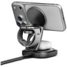 Energea Alumag GYRO 360 3in1 vezeték nélküli wireless töltő, forgatható, összecsukható, Qi2.2, 25W, fekete