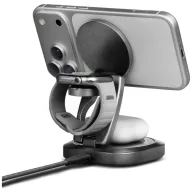   Energea Alumag GYRO 360 3in1 vezeték nélküli wireless töltő, forgatható, összecsukható, Qi2.2, 25W, fekete