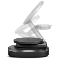   Energea Alumag GYRO 360 3in1 vezeték nélküli wireless töltő, forgatható, összecsukható, Qi2.2, 25W, fekete