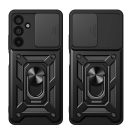 Tech-Protect Camshield Pro Samsung Galaxy A57 strapabíró tok kameravédelemmel, kitámasztóval, fekete