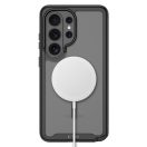 Tech-Protect Defense Samsung Galaxy A57 hátlap tok kijelző védelemmel, ütésálló, MagSafe, áttetsző-fekete