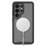   Tech-Protect Defense Samsung Galaxy A57 hátlap tok kijelző védelemmel, ütésálló, MagSafe, áttetsző-fekete