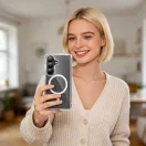 Tech-Protect Flexair Samsung Galaxy A57 hátlap tok, megerősített sarok, MagSafe, átlátszó-fehér