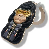   Nimmy Cool & Cute 2.0 Gorilla mágneses telefon medál, MagSafe, gorilla minta, fekete
