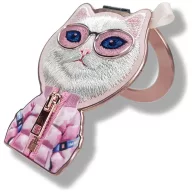   Nimmy Cool & Cute 2.0 macska mágneses telefon medál, MagSafe, macska minta, rózsaszín