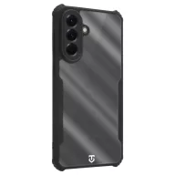   Tactical Quantum Stealth Samsung Galaxy A57 hátlap tok megerősített sarokkal, átlátszó/fekete