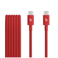   Apple Beats USB-C-USB-C gyári szőtt töltő- és adatkábel, 1.5m, piros (MDGD4ZM/A)