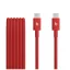 Apple Beats USB-C-USB-C gyári szőtt töltő- és adatkábel, 1.5m, piros (MDGD4ZM/A)