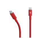 Apple Beats USB-C-Lightning gyári szőtt töltő- és adatkábel, 1.5m, piros, (MDGD4ZM/A)