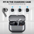 Tech-Protect Samsung Galaxy Buds 3 Pro / Buds 4 Pro gumiharang csomag, szürke (3db)