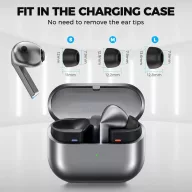   Tech-Protect Samsung Galaxy Buds 3 Pro / Buds 4 Pro gumiharang csomag, szürke (3db)