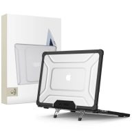   Tech-Protect Smartshell Pro Apple Macbook Air 13 M2-M5 2023-2026 tok megerősített sarokkal, fekete-átlátszó