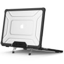 Tech-Protect Smartshell Pro Apple Macbook Air 13 M2-M5 2023-2026 tok megerősített sarokkal, fekete-átlátszó