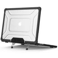   Tech-Protect Smartshell Pro Apple Macbook Air 13 M2-M5 2023-2026 tok megerősített sarokkal, fekete-átlátszó