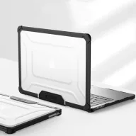   Tech-Protect Smartshell Pro Apple Macbook Air 13 M2-M5 2023-2026 tok megerősített sarokkal, fekete-átlátszó