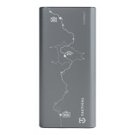   Tactical Squad Company USB-C Power bank / külső akkumulátor kijelzővel, 10000mAh, 30W, térkép minta, ezüst