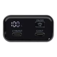   Tactical Squad Company USB-C Power bank / külső akkumulátor kijelzővel, 10000mAh, 30W, térkép minta, ezüst