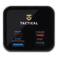   Tactical Squad Battalion USB-C-USB-A Power bank / külső akkumulátor kijelzővel, 20000mAh, 65W, térkép minta, ezüst