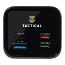 Tactical Squad Battalion USB-C-USB-A Power bank / külső akkumulátor kijelzővel, 27000mAh, 65W, térkép minta, ezüst